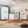 Quarto de Bebê Completo Qencanto Retrô Qmovi Branco Acetinado - 1