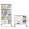 Quarto de Bebê Completo Qencanto Retrô Qmovi Branco Acetinado - 3