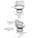 Ver imagem 4 de Poltrona Jade Base Cone Fixa Bouclé Off White - Nexta Casa
