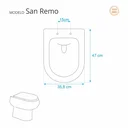 Ver imagem 3 de Assento Sanitario Almofadado San Remo Marfim (Bege Claro) para Vaso Hervy