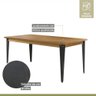 Conjunto Sala de Jantar Mesa Espanha 180cm com 6 Cadeiras em Aço e Junco Madri Mais Decor Courissimo - 4