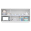Ver imagem 4 de Kit 2 Armários Aéreos Honduras 120cm 3 Portas - Lumil Móveis - Branco