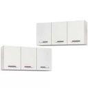 Ver imagem 1 de Kit 2 Armários Aéreos Honduras 120cm 3 Portas - Lumil Móveis - Branco