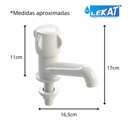 Super Torneira Lavatório PVC Rígido 1/2 Volta Volante Branco - 2