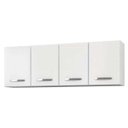 Ver imagem 3 de Kit 2 Armários Aéreos Panamá 160cm 4 Portas - Lumil Móveis - Branco