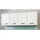 Ver imagem 2 de Kit 2 Armários Aéreos Panamá 160cm 4 Portas - Lumil Móveis - Branco
