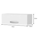 Ver imagem 4 de Kit 2 Armários Aéreos Geladeira 70cm 1 Porta Veneza - Lumil Móveis - Branco