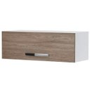 Ver imagem 2 de Kit 2 Armários Aéreos Geladeira 70cm 1 Porta Veneza - Lumil Móveis - Branco/Castanho