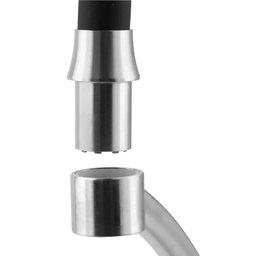 Torneira Cozinha de Parede Flexível Aço Escovado com Tubo Preto:aço Escovado - 3