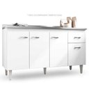 Ver imagem 1 de Balcão para Pia 150cm Gabriela - Ajl Móveis - Branco/preto