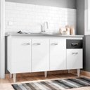 Ver imagem 7 de Balcão para Pia 150cm Gabriela - Ajl Móveis - Branco/preto