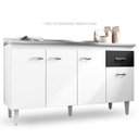 Ver imagem 6 de Balcão para Pia 150cm Gabriela - Ajl Móveis - Branco/preto
