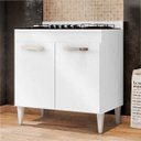 Ver imagem 2 de Balcão de Cozinha Cooktop 2 Portas Roma - Lumil Móveis - Branco