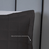 2 Porta Travesseiro King Matelado Liso 70x50 Aba Americana - Preto - 7