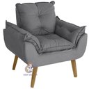 Ver imagem 3 de Kit 02 Poltrona Decorativa Opala Cinza Smf Decor