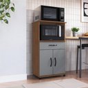 Ver imagem 2 de Balcão de Cozinha Laura 2 Portas 1 Gaveta Suporte para Forno - Casajá - Freijo/cinza