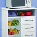 Ver imagem 3 de Armário de Cozinha Balcão com Fruteira Topázio 4 Gavetas Branco