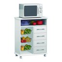 Ver imagem 1 de Armário de Cozinha Balcão com Fruteira Topázio 4 Gavetas Branco