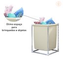 Ver imagem 5 de Cesto de Roupa Multiuso Organizador para Roupa Suja ou Objetos Cor: Bege - StaremCasa