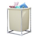 Ver imagem 1 de Cesto de Roupa Multiuso Organizador para Roupa Suja ou Objetos Cor: Bege - StaremCasa