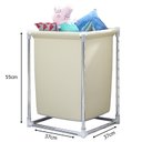 Ver imagem 3 de Cesto de Roupa Multiuso Organizador para Roupa Suja ou Objetos Cor: Bege - StaremCasa