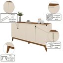 Ver imagem 2 de Aparador Buffet Recife Off White Amendoa Decorativo Moderno