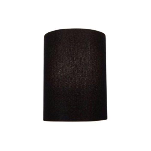 Arandela Meia Cana Retro Md-2003 Cúpula em Tecido 25-18x10cm Preto - Bivolt