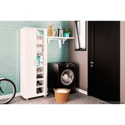 Armário Multiuso Casal Limeira 169 c/ 2 Portas Branco - Politorno - 5