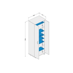 Armário Multiuso Casal Limeira 169 c/ 2 Portas Branco - Politorno - 2