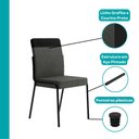 Ver imagem 6 de Conjunto Sala de Jantar 4 Cadeiras Veneza Carraro Nogal Preto