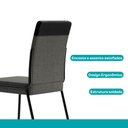 Ver mais imagens de Conjunto Sala de Jantar 4 Cadeiras Veneza Carraro Nogal Preto