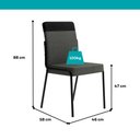 Ver imagem 3 de Conjunto Sala de Jantar 4 Cadeiras Veneza Carraro Nogal Preto