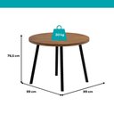 Ver imagem 2 de Conjunto Sala de Jantar 4 Cadeiras Veneza Carraro Nogal Preto
