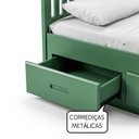 Ver imagem 4 de Cama Viúva 06 Gavetas Madeira Maciça Verde