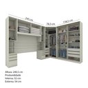Ver imagem 3 de Quarto Modulado Completo Casal 05 Peças Seletto Com Espelho Areia Henn