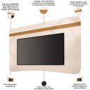 Ver imagem 7 de Rack Sala Martina com Painel TV 80 pol Orgânico Ermione B01 Off White Cinamomo - Lyam Decor