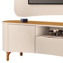 Ver imagem 2 de Rack Sala Martina com Painel TV 80 pol Orgânico Ermione B01 Off White Cinamomo - Lyam Decor