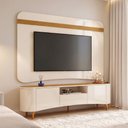Ver imagem 5 de Rack Sala Martina com Painel TV 80 pol Orgânico Ermione B01 Off White Cinamomo - Lyam Decor