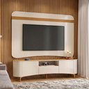 Ver imagem 6 de Rack Sala Martina com Painel TV 80 pol Orgânico Ermione B01 Off White Cinamomo - Lyam Decor