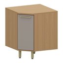 Ver imagem 1 de Balcão de Cozinha Diagonal 100 Mdf 1 Porta com Tampo 74cm Duna Luciane Móveis