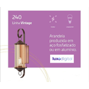 Ver imagem 2 de Arandela Aço Fosfotizado 1XE27 Vintage 240 Marrom Com Vidro Transparente 5344 Ideal