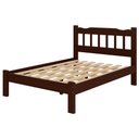 Ver imagem 2 de Cama Casal em Madeira Maciça Pérola Resistente Castanho