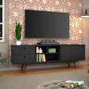 Ver imagem 1 de Rack Retro Tv 60 Polegadas 85 Preto Ac