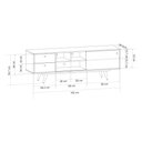 Ver imagem 5 de Rack Retro Tv 60 Polegadas 85 Preto Ac