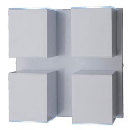 Arandela Alumínio 4Xgu10 Cube Articulada Bca A-94 BR Ideal - 1
