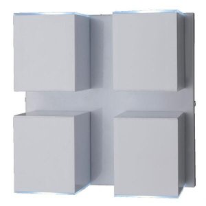 Arandela Alumínio 4Xgu10 Cube Articulada Bca A-94 BR Ideal