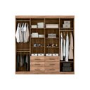 Ver imagem 3 de Guarda Roupa Casal 8 Portas e 6 Gavetas c/ Espelho Liverpool Ébano - Santos Andirá