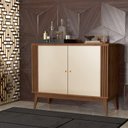 Ver imagem 2 de Buffet Ar Estilo Retrô 2 Portas Cor Nogueira Off White