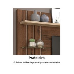 Painel para TV até 47 Polegadas Valência Permobili Café/Rústico - 5