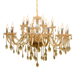 Lustre de Cristal Candelabro18 Braços Âmbar E14 - 1